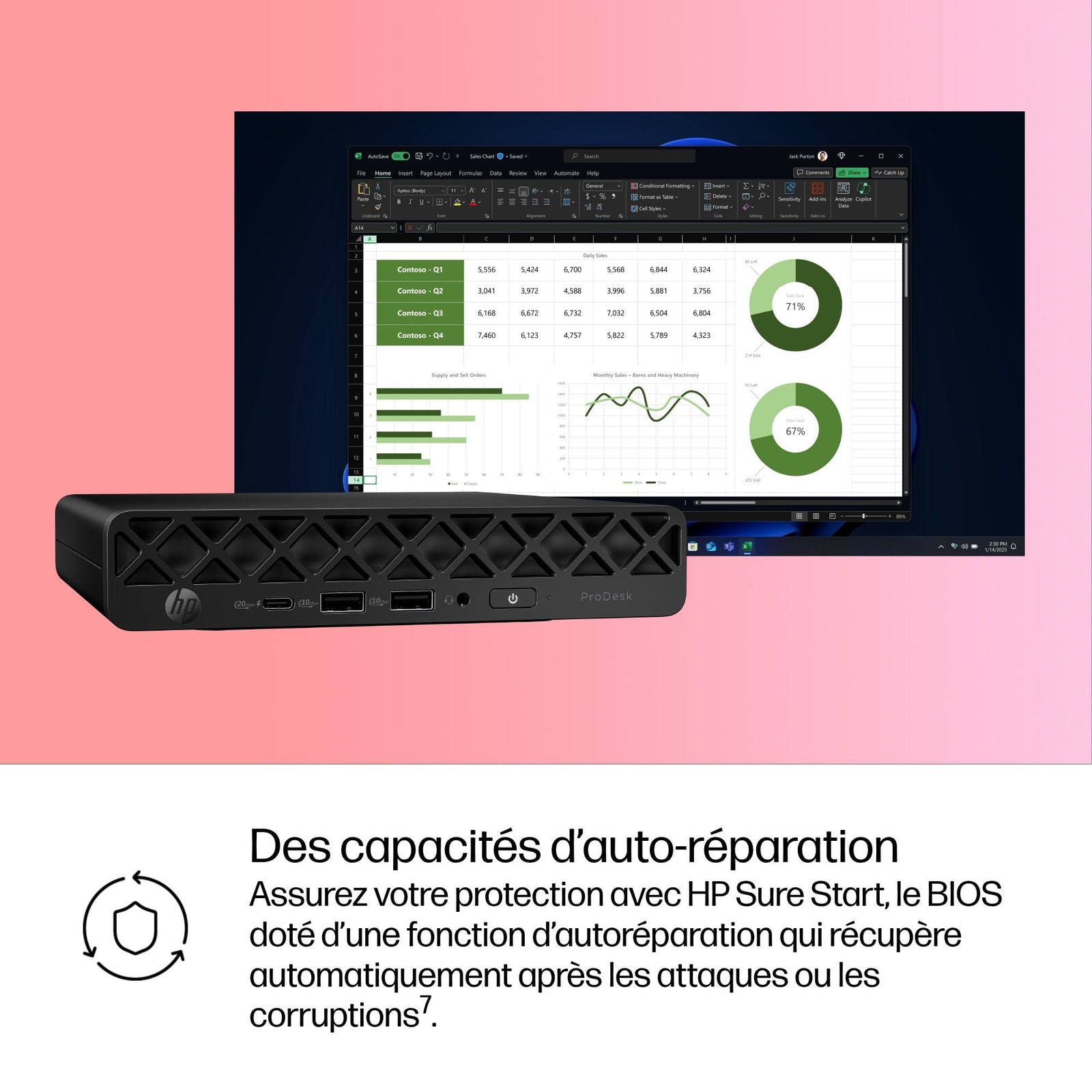 HP ProDesk 4 Mini G1i U5 225T 32GB 1TB AZERTY Zwart - Compridis