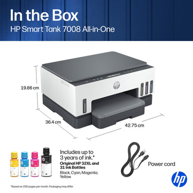 HP Smart Tank 7008 All-in-One Printer 9B5C5ABHC - Draadloos, Dubbelzijdig - Compridis