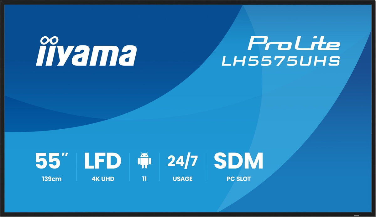 IIYAMA LH5575UHS-B2AG 55″ 4K UHD IPS Digital Signage Display 500 cd/m² - Compridis
