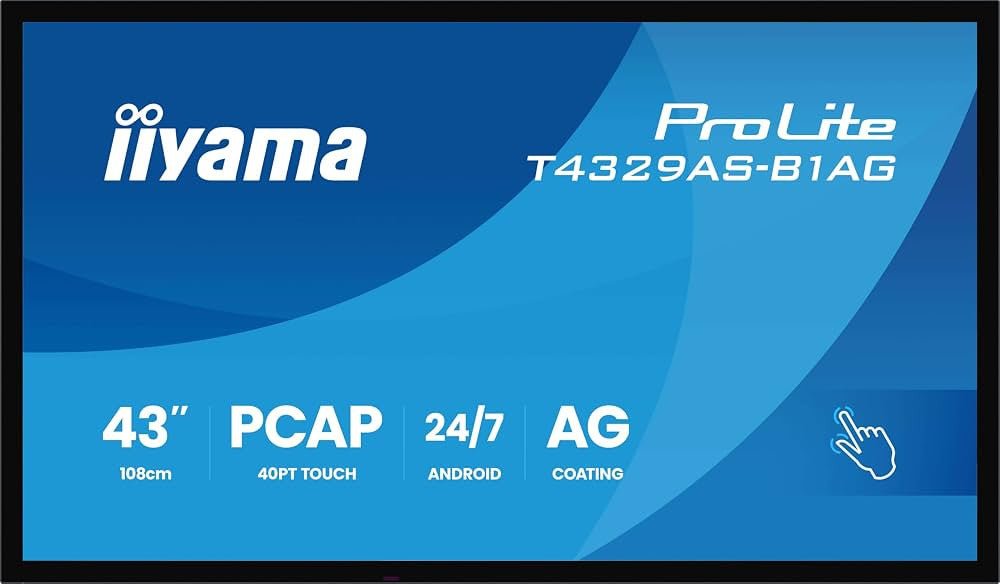 IIYAMA ProLite T4329AS-B1AG 43″ 4K PCAP Touch All-in-One – Zwart - Compridis