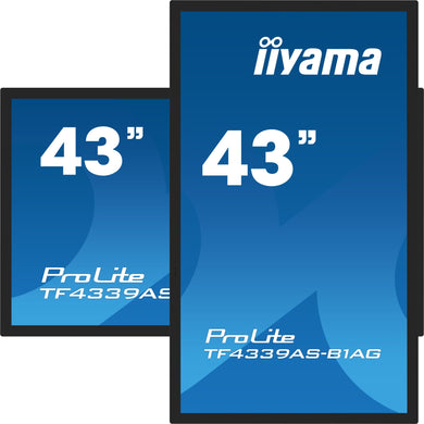 iiyama TF4339AS-B1AG computer monitor 108 cm (42.5") 3840 x 2160 Pixels 4K Ultra HD LED Touchscreen Zwart TF4339AS-B1AG - Compridis
