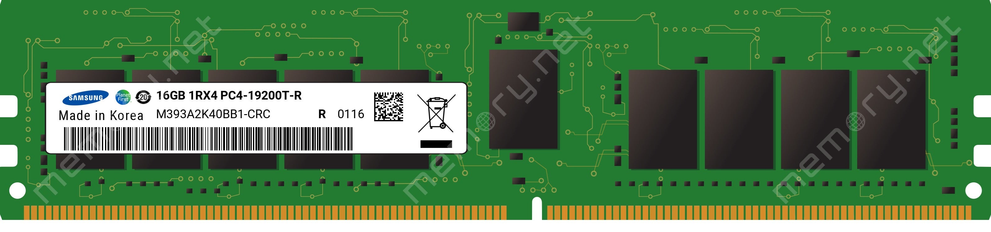 SAMSUNG RAM 1x 16GB ECC DDR4 1RX4 2400MHZ PC4-19200 rdimm 809082-091