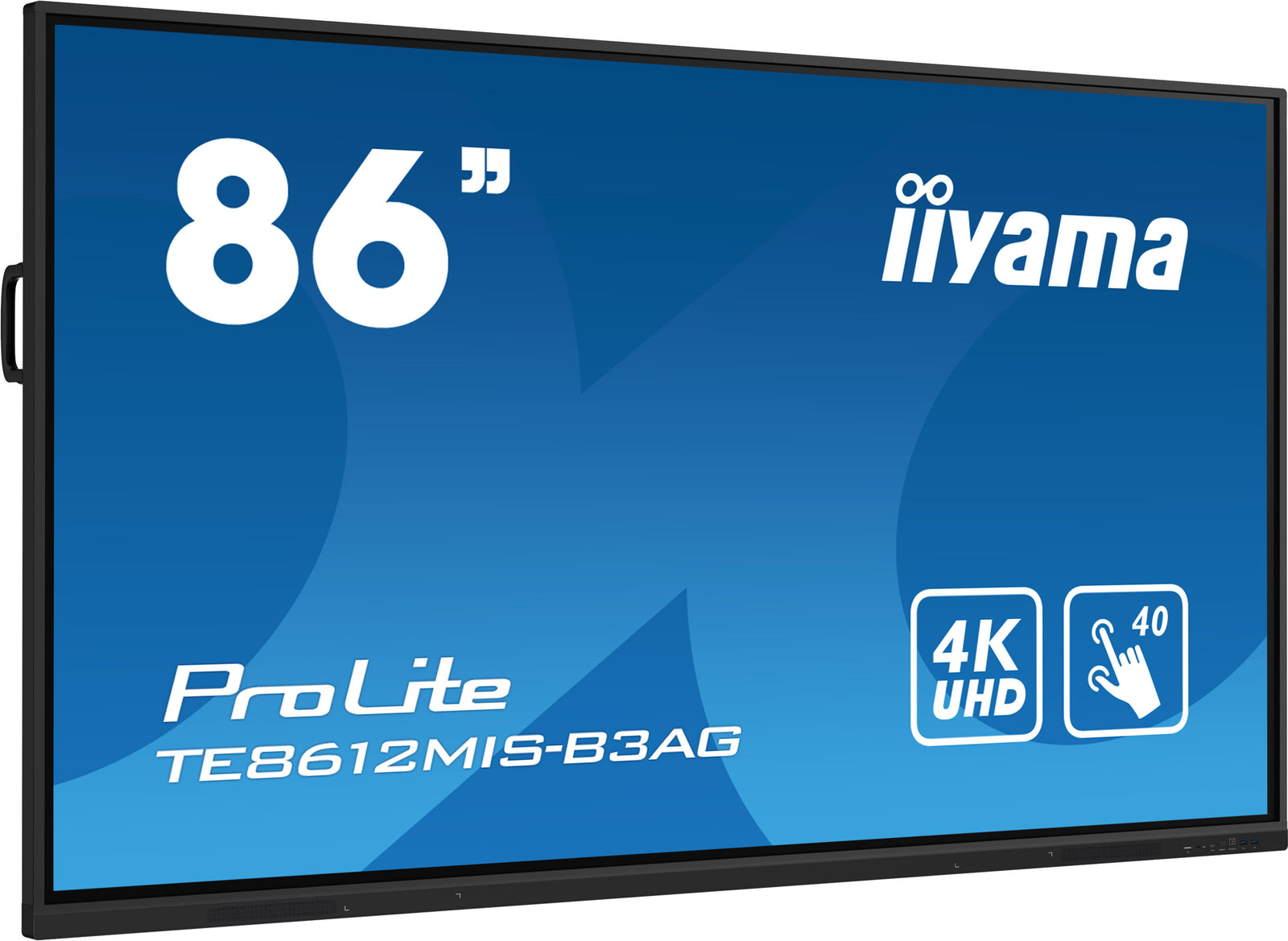 IIYAMA Écran tactile public 4K Ultra HD de 85,6 pouces TE8612MIS-B3AG
