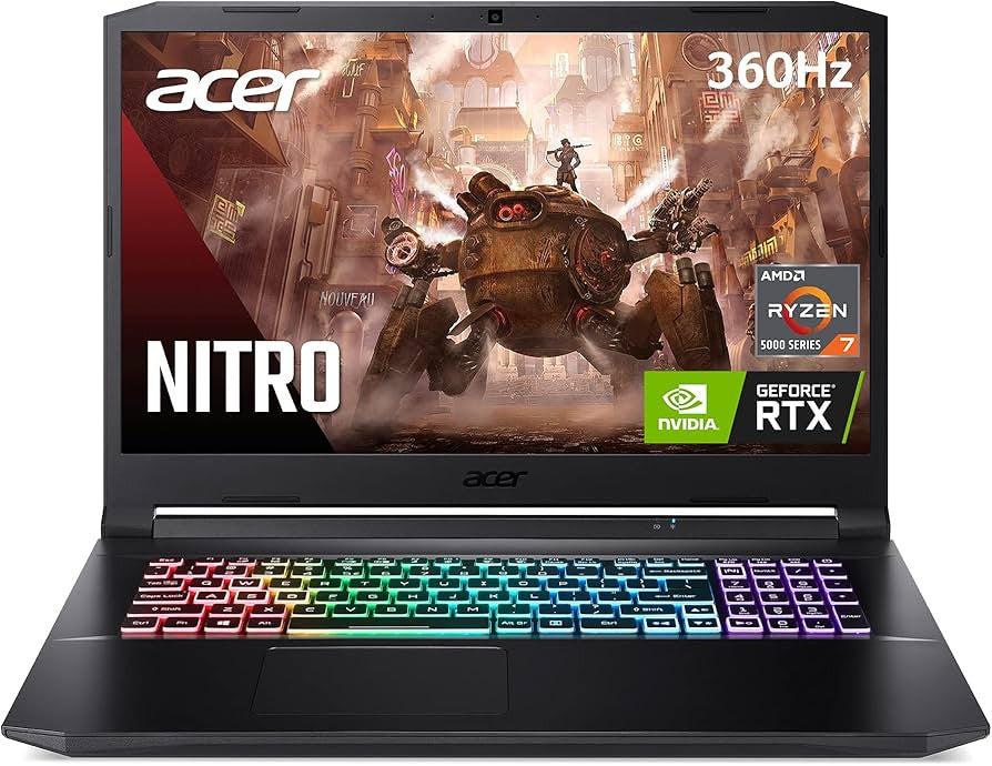 ACER Nitro AN517-41 R7-5800H 17" 16GB 1TB RTX 3080 W11H AZERTY NH.QBHEH.003
