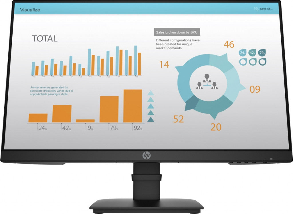HP P-Series P24 G4 computer monitor 60,5 cm (23.8") 1920 x 1080 Pixels Full HD 1A7E5AA#ABB