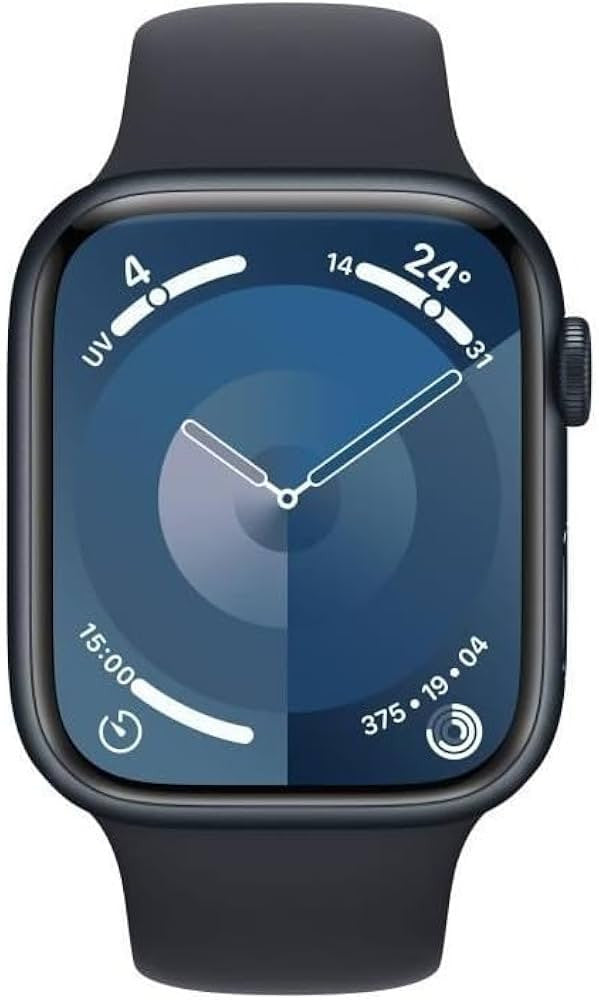 Apple Watch Series 9 45 mm Numérique 396 x 484 pixels Écran tactile Noir Wifi GPS (satellite) MR9A3QF/A