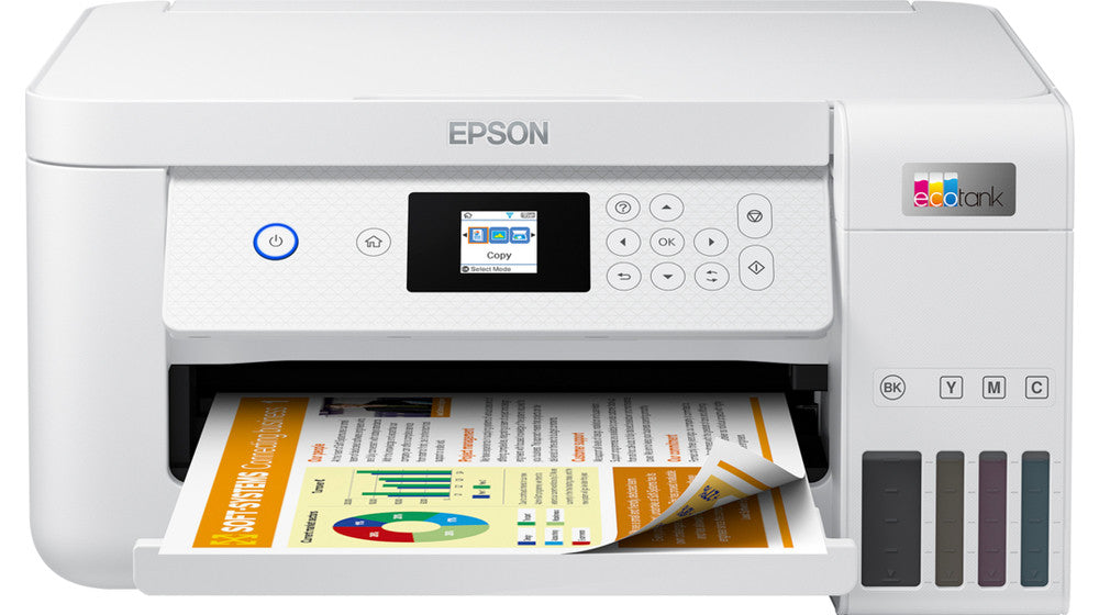 Epson EcoTank ET-2856 Imprimante multifonction A4 Wi-Fi – Encre grand rendement – Blanc
