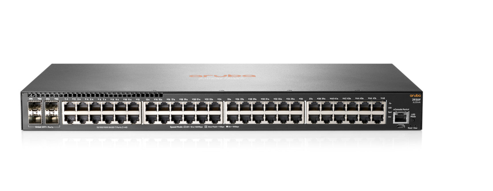 HPE Aruba Networking 2930F 48G 4SFP+ Managed L3 Gigabit Ethernet (10/100/1000) 1U Grijs JL254A#ABB