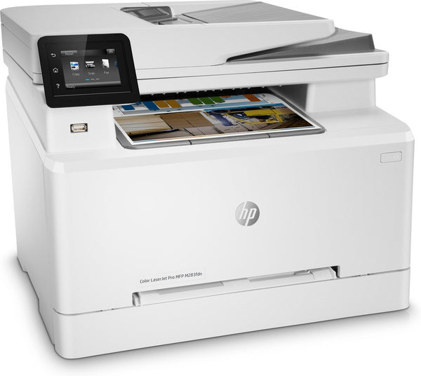 HP Color LaserJet Pro MFP M283fdn, Kleur, Printer voor Printen, kopiëren, scannen, faxen, Printen via USB-poort aan voorzijde; Scannen naar e-mail; Dubbelzijdig printen; ADF voor 50 vel ongekruld