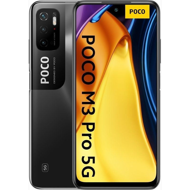 POCO M3 Pro 5G 16,5 cm (6.5") Double SIM hybride Android 11 USB Type-C 4 Go 64 Go 5000 mAh Noir MZB095EEU