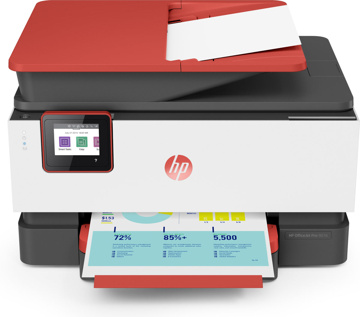 HP OfficeJet Pro 9016 All-in-One – 22 ppm Black • 18 ppm Color + Auto-Duplex