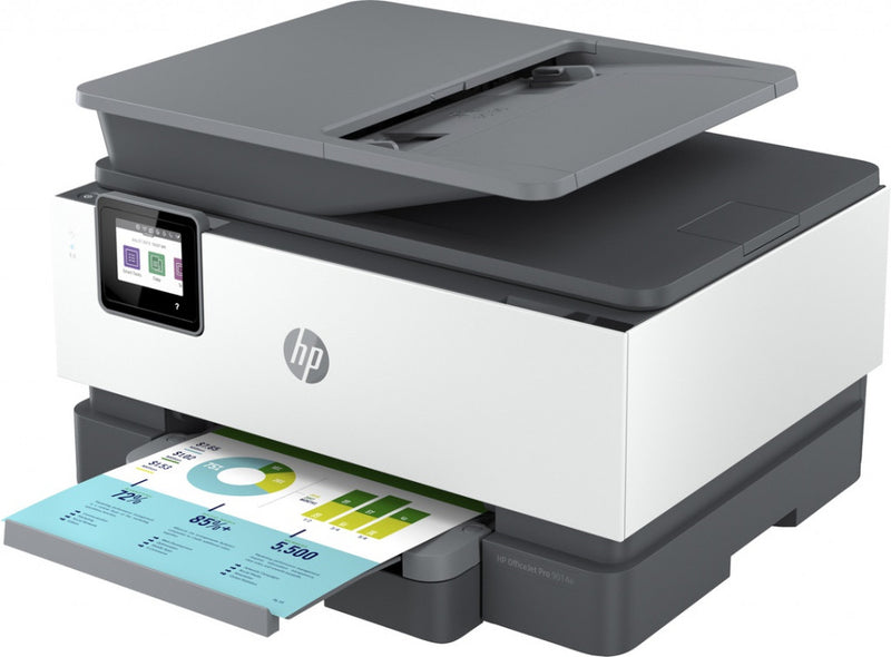 Imprimante tout-en-un HP OfficeJet Pro HP 9014e, couleur, petite imprimante de bureau, impression, copie, numérisation, télécopie, HP+ ; Convient pour HP Instant Ink ; Chargeur automatique de documents ; Impression recto verso