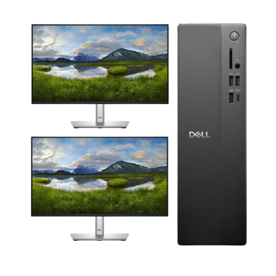 DELL Slim ECS1250 with Dual DELL 24" Monitor Bundle