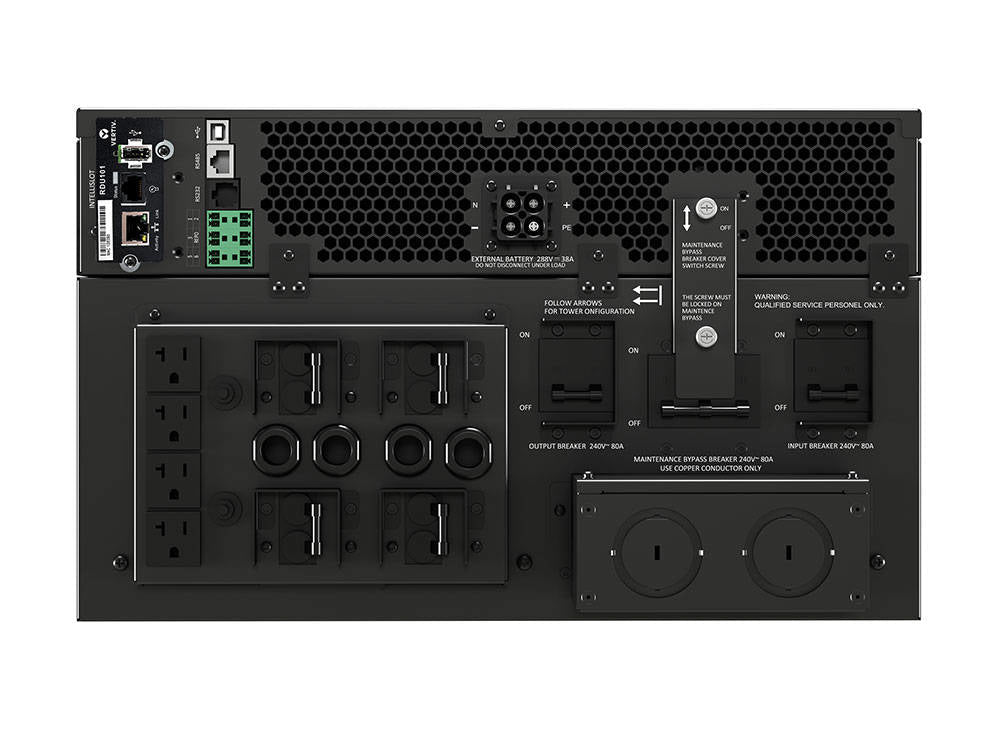 Vertiv Liebert GXT5 - 8000IRT5UXLE UPS Dubbele conversie (online) 8 kVA 8000 W 8 AC - uitgang(en) GXT5 - 8000IRT5UXLE - Compridis